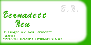 bernadett neu business card